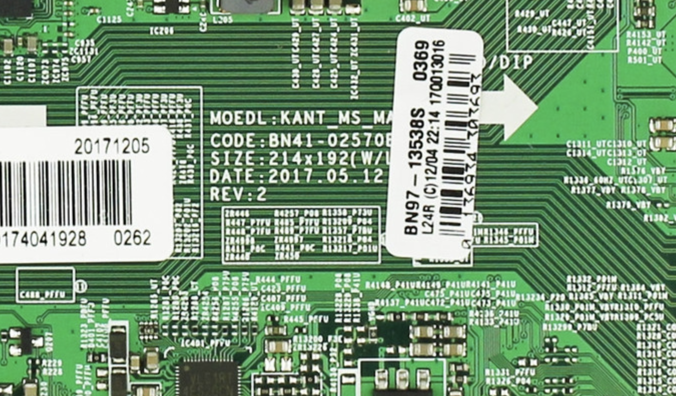 Samsung Main Board PCB Number