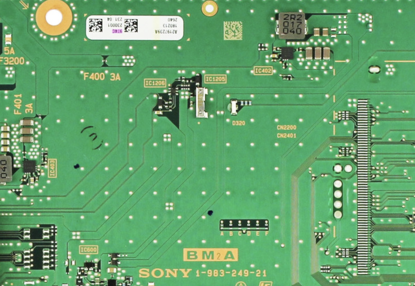 Sony Main Board PCA and PCB Numbers