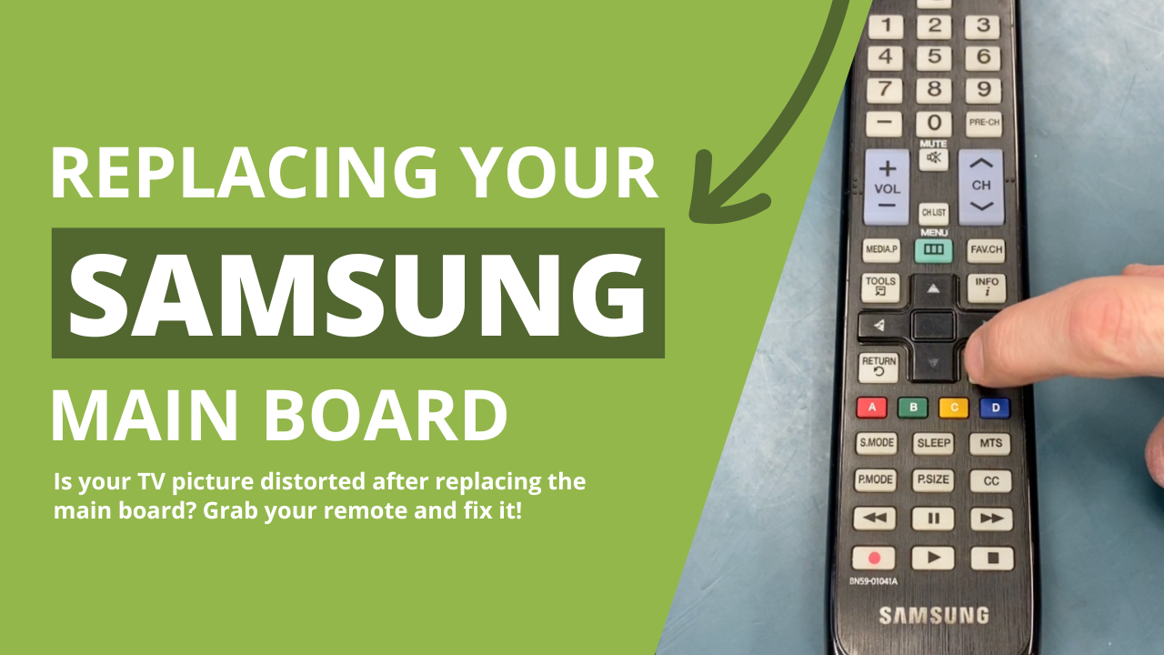 Replace main board deals samsung tv